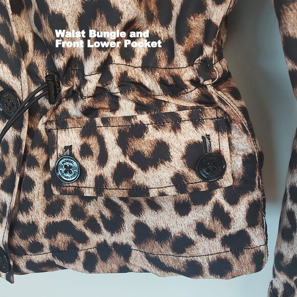Michael Kors Leopard Print Hooded Jacket - Size XS - Picture 6 of 10